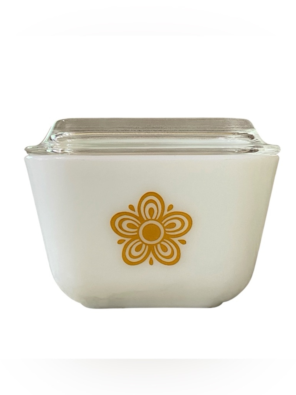 Vintage PYREX Butterfly Gold Refrigerator Dish With Lid 501-B